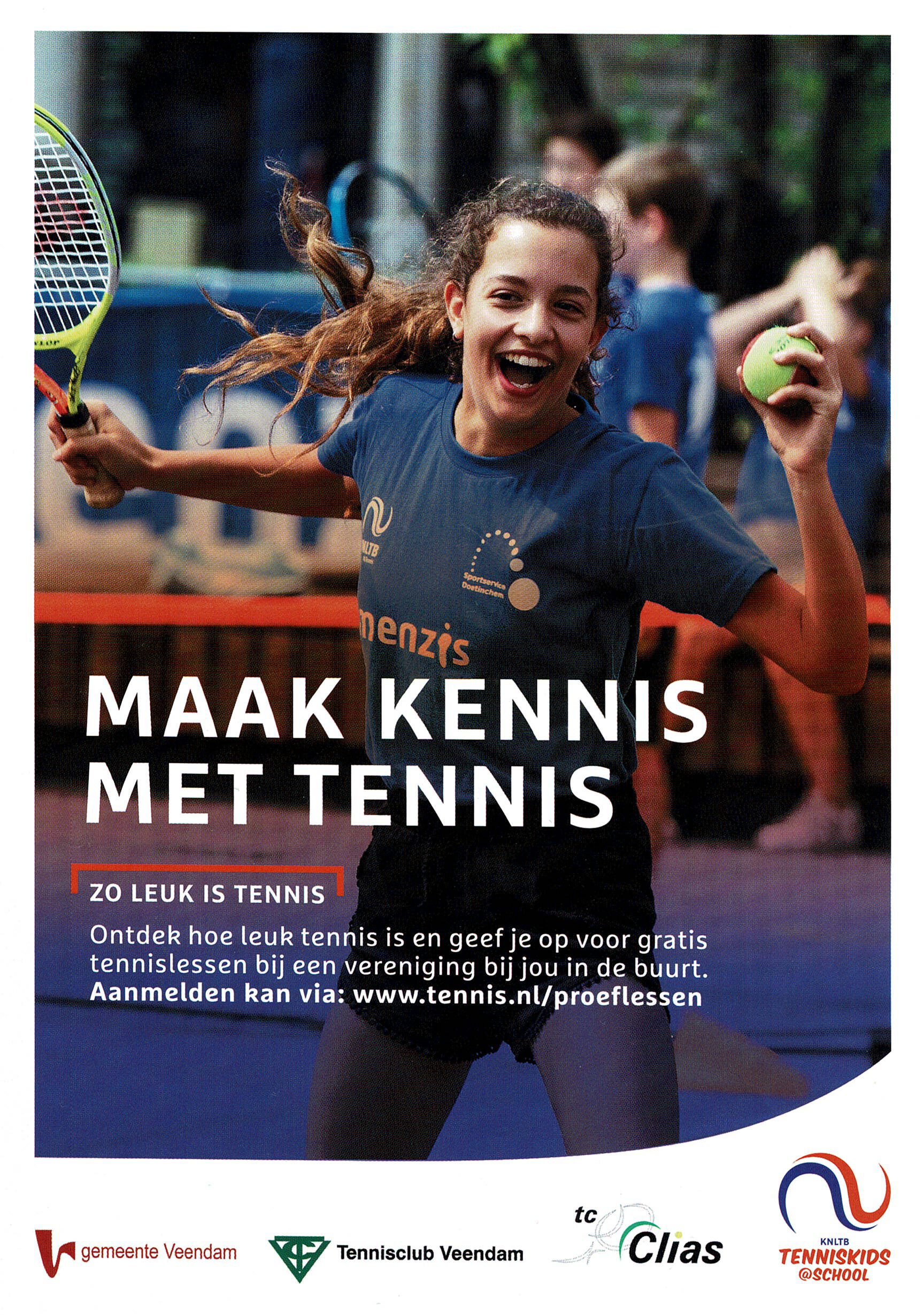 Maak kennis met tennis voorzijde folder