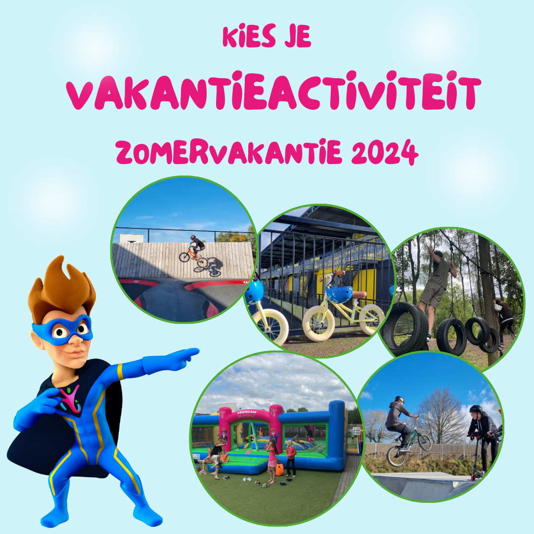 Poster Kies je vakantieactiviteit zomervakantie