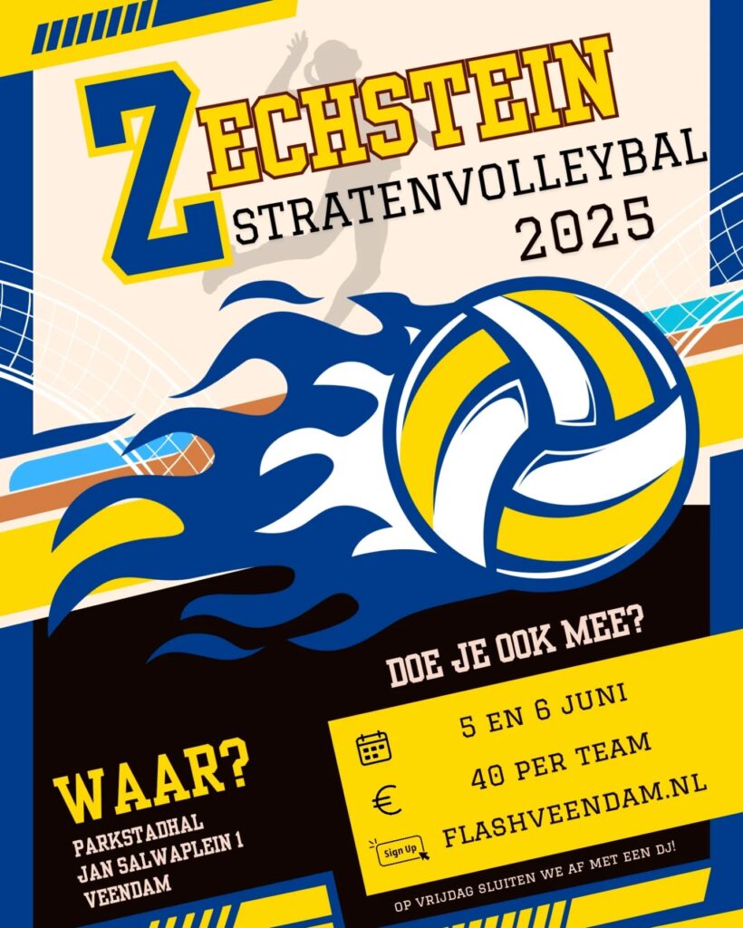 Poster Zechstein Volleybaltoernooi